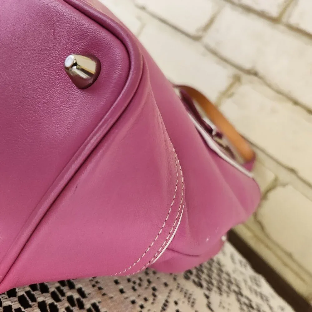 Vintage Coach Hampton Y2k Pink Barbie Handbag Tote Purse